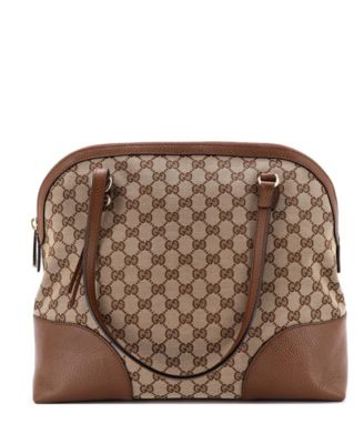 Medium Bree Dome Tote GG Canvas with Leather