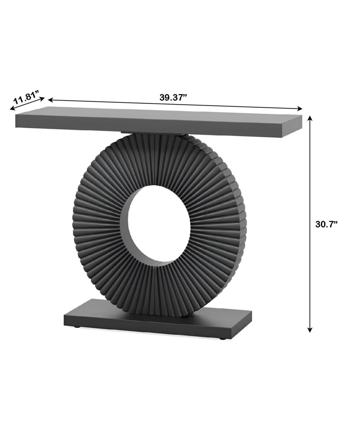 Slickblue Modern Wood Console Table with Geometric Base