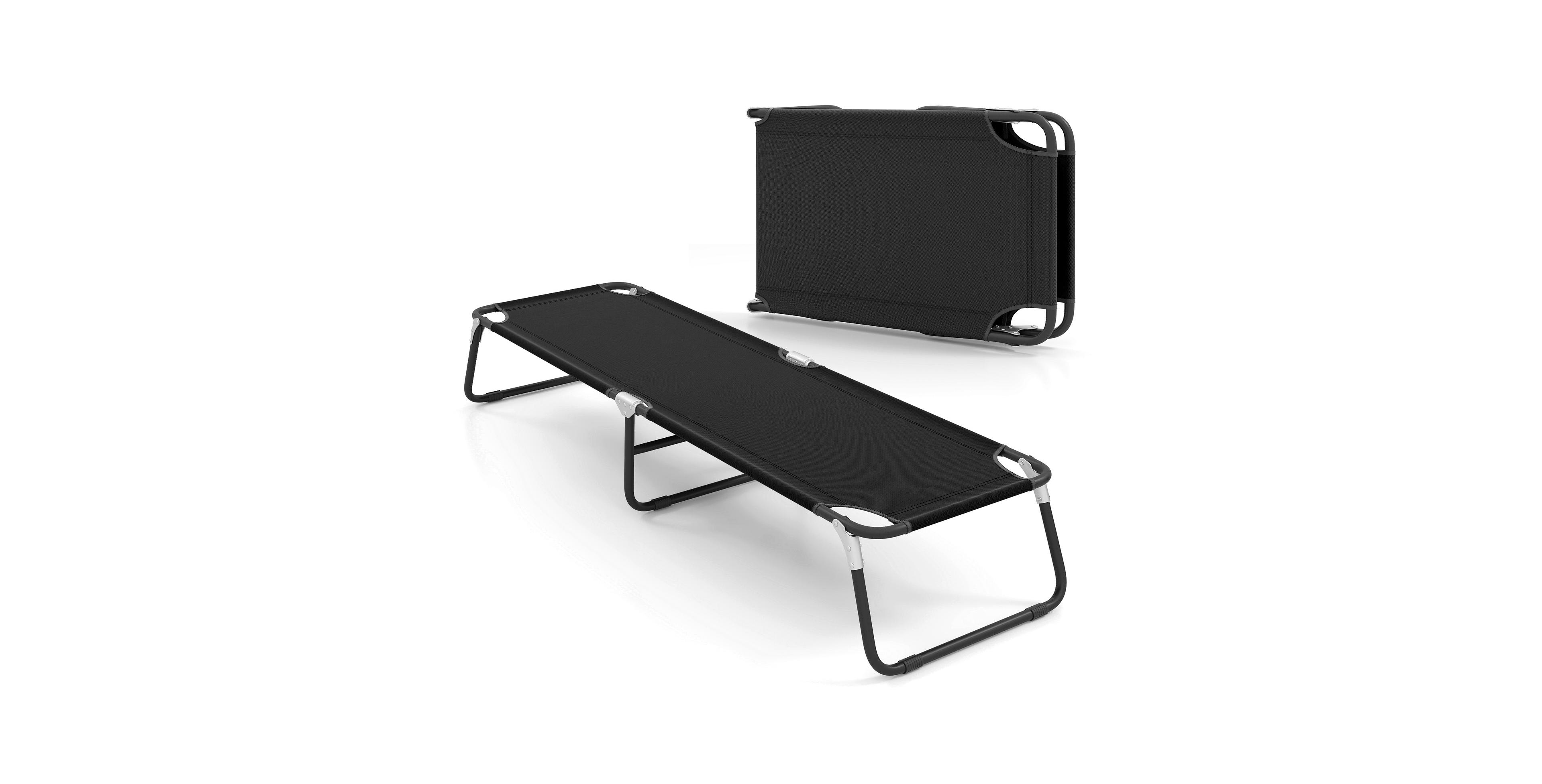 Gymax Folding Camping Bed Outdoor Portable Military Cot Sleeping Hiking Travel
