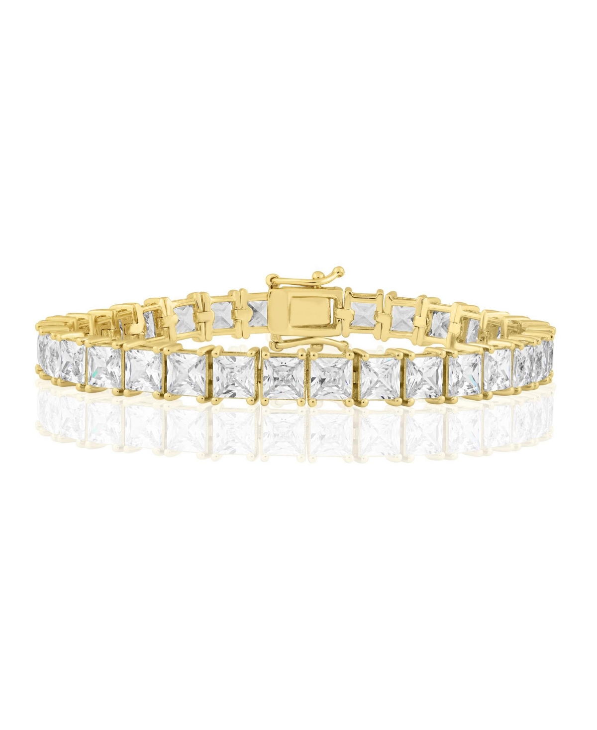 Simona Elegant 7mm 4-Prong Square Cz Tennis Bracelet