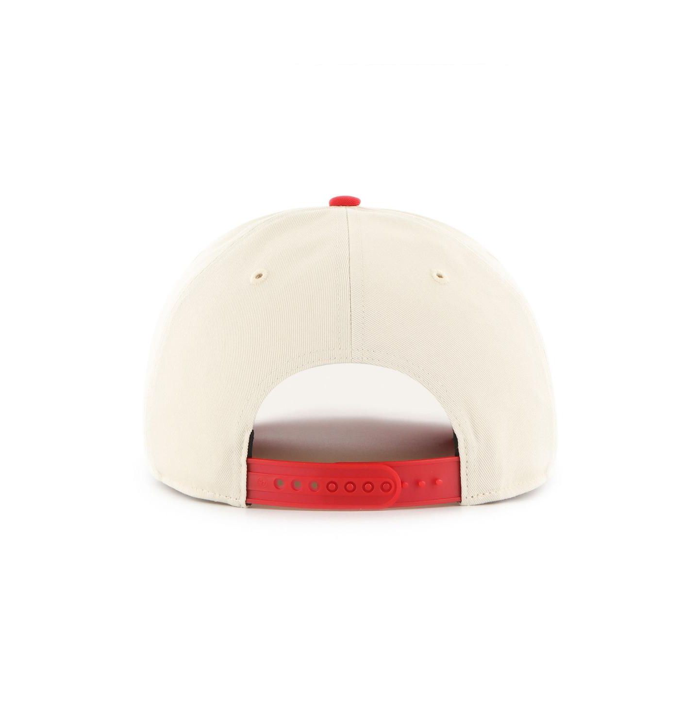 Мужская кепка '47 Brand Cream/Red Minnesota Wild Logo 2-Tone Hitch Adjustable Hat — фото 2