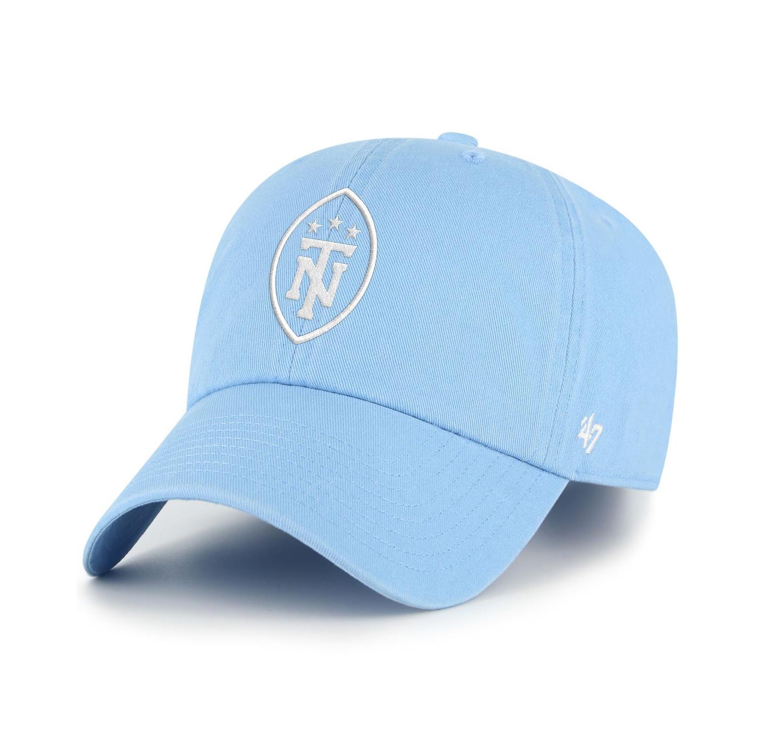 Men's Light Blue Tennessee Titans Secondary Logo Clean Up Adjustable Hat
