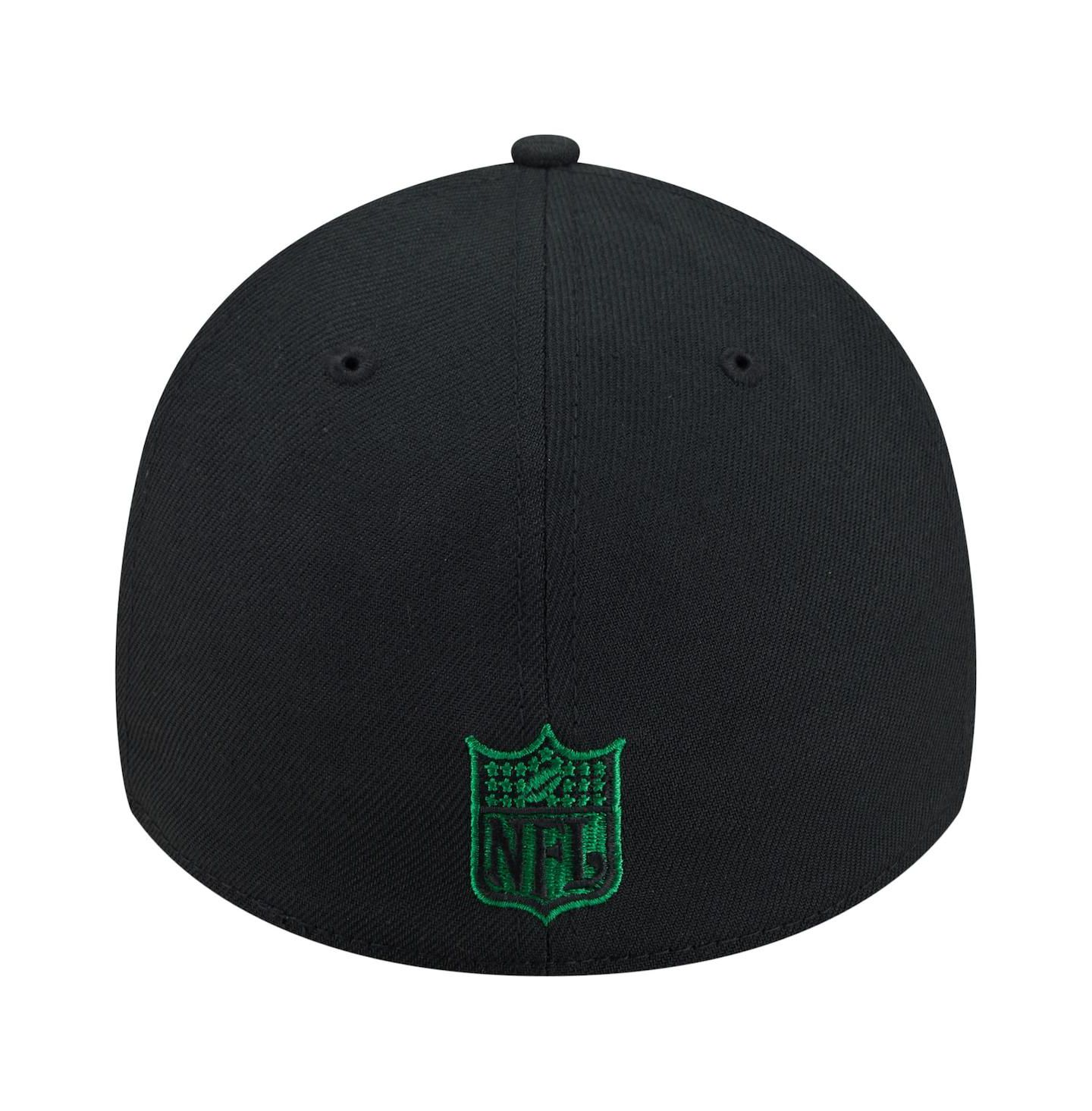 Мужская кепка New Era Black New York Jets Core Team 39THIRTY Flex Hat — фото 2