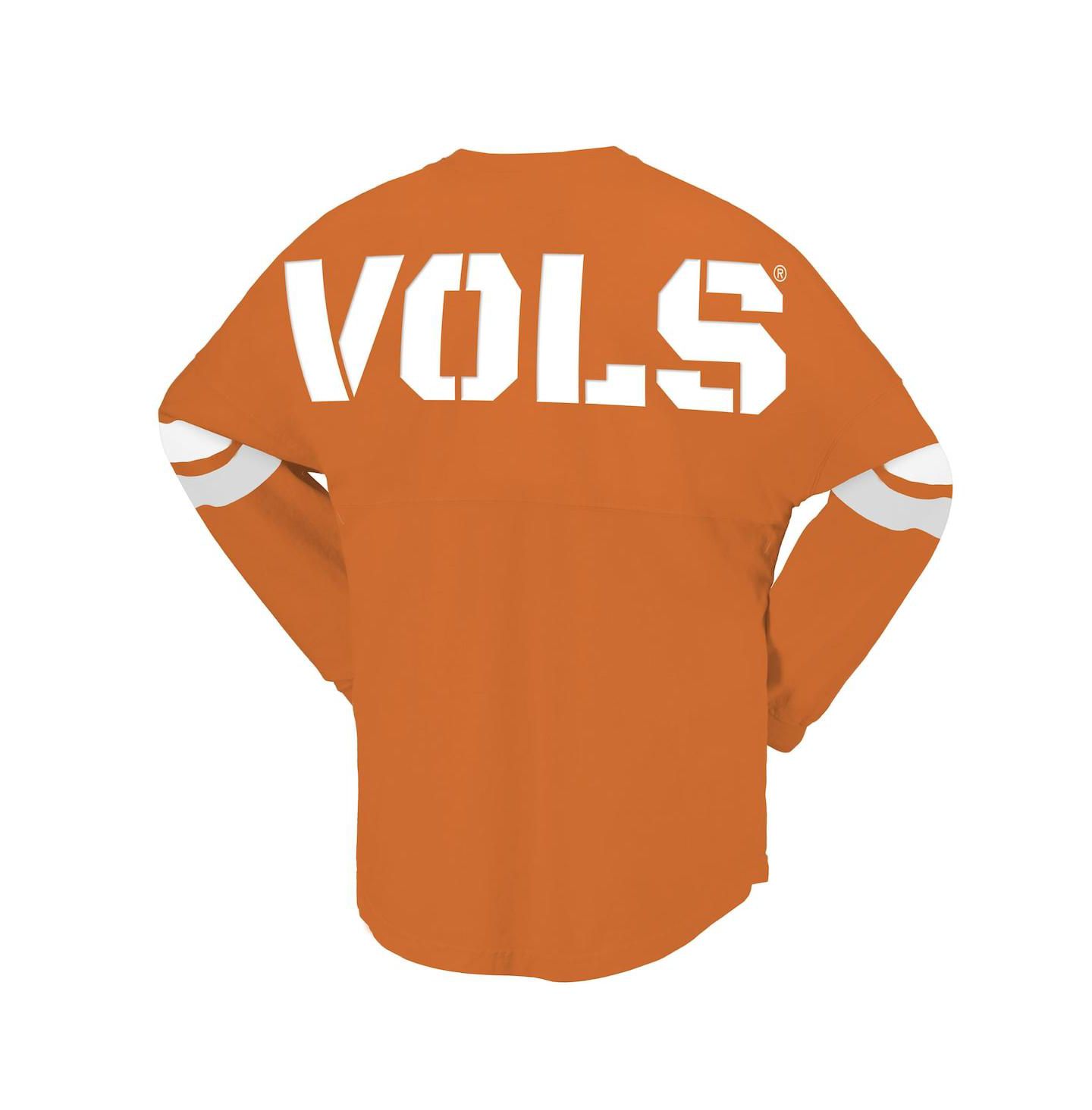 Футболка Spirit Jersey Tennessee Orange Tennessee Volunteers Lace-Up V-Neck Long Sleeve — фото 2