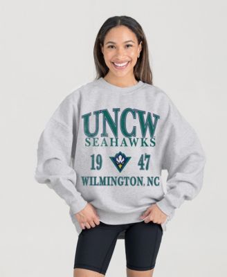 Women's Ash UNC Wilmington Seahawks Premium Fleece Pullover Sweatshirt