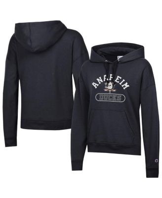 Women's Black Anaheim Ducks Arched Pill Box Hoodie