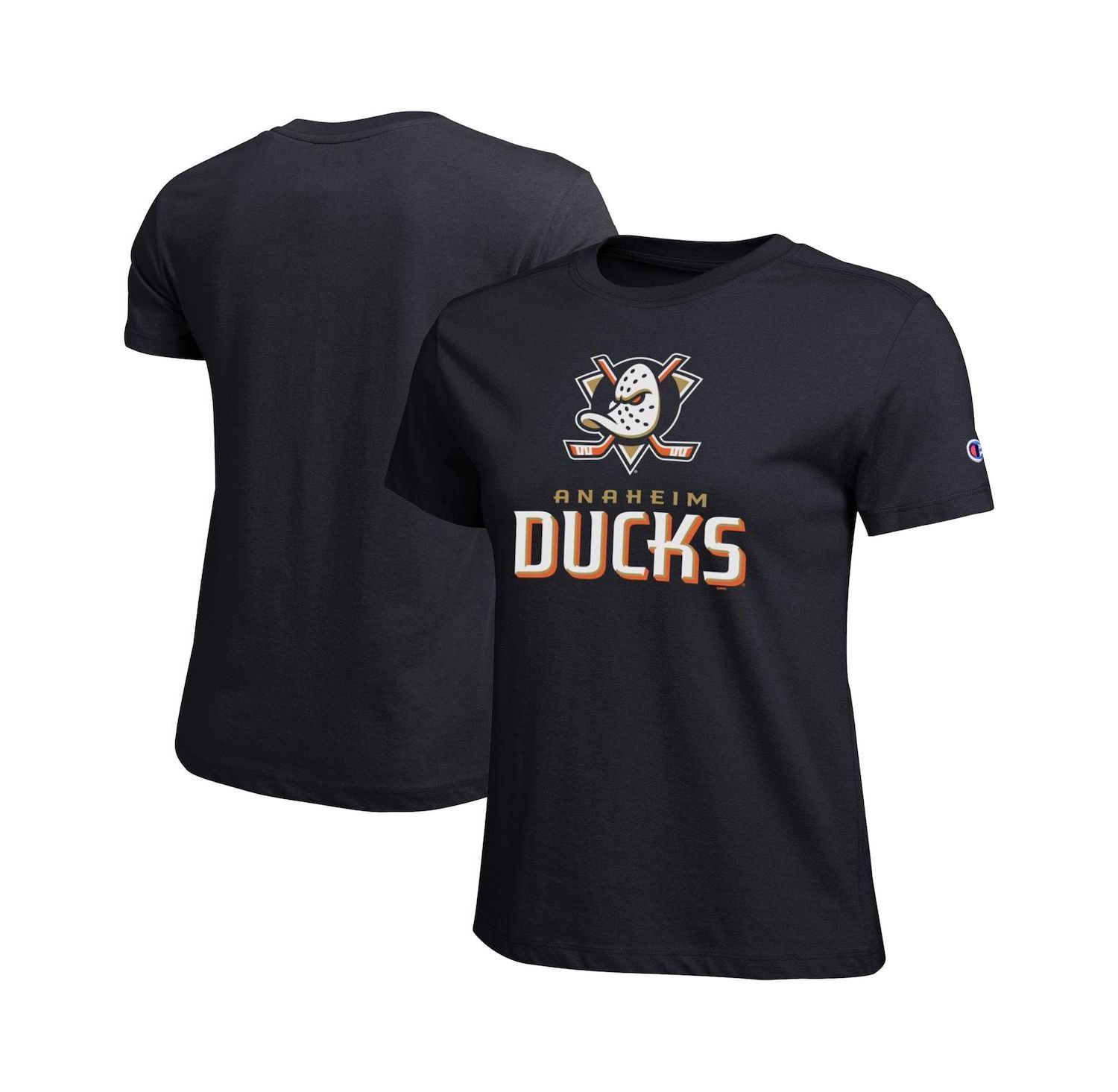 Women's Black Anaheim Ducks Wordmark Lockup T-Shirt