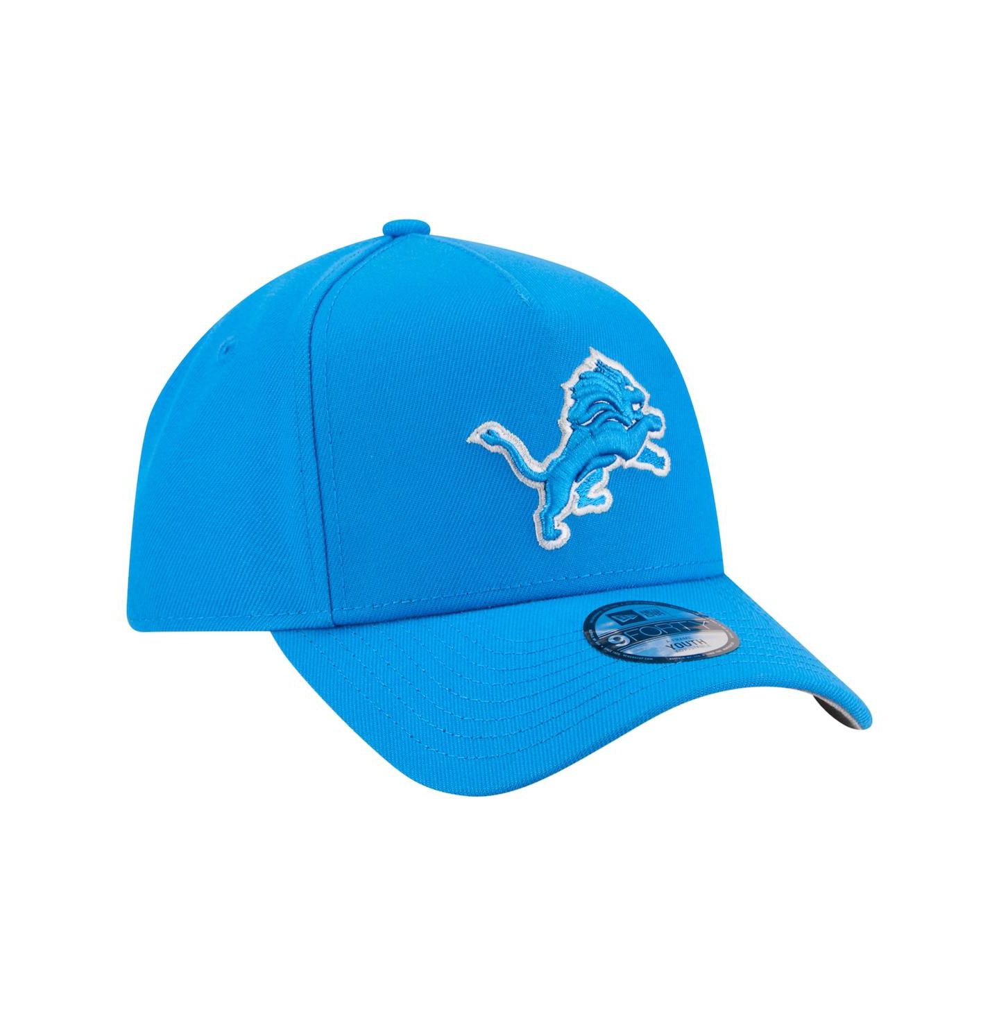 Детская кепка New Era Blue Detroit Lions 9FORTY A-Frame Adjustable Hat — фото 4