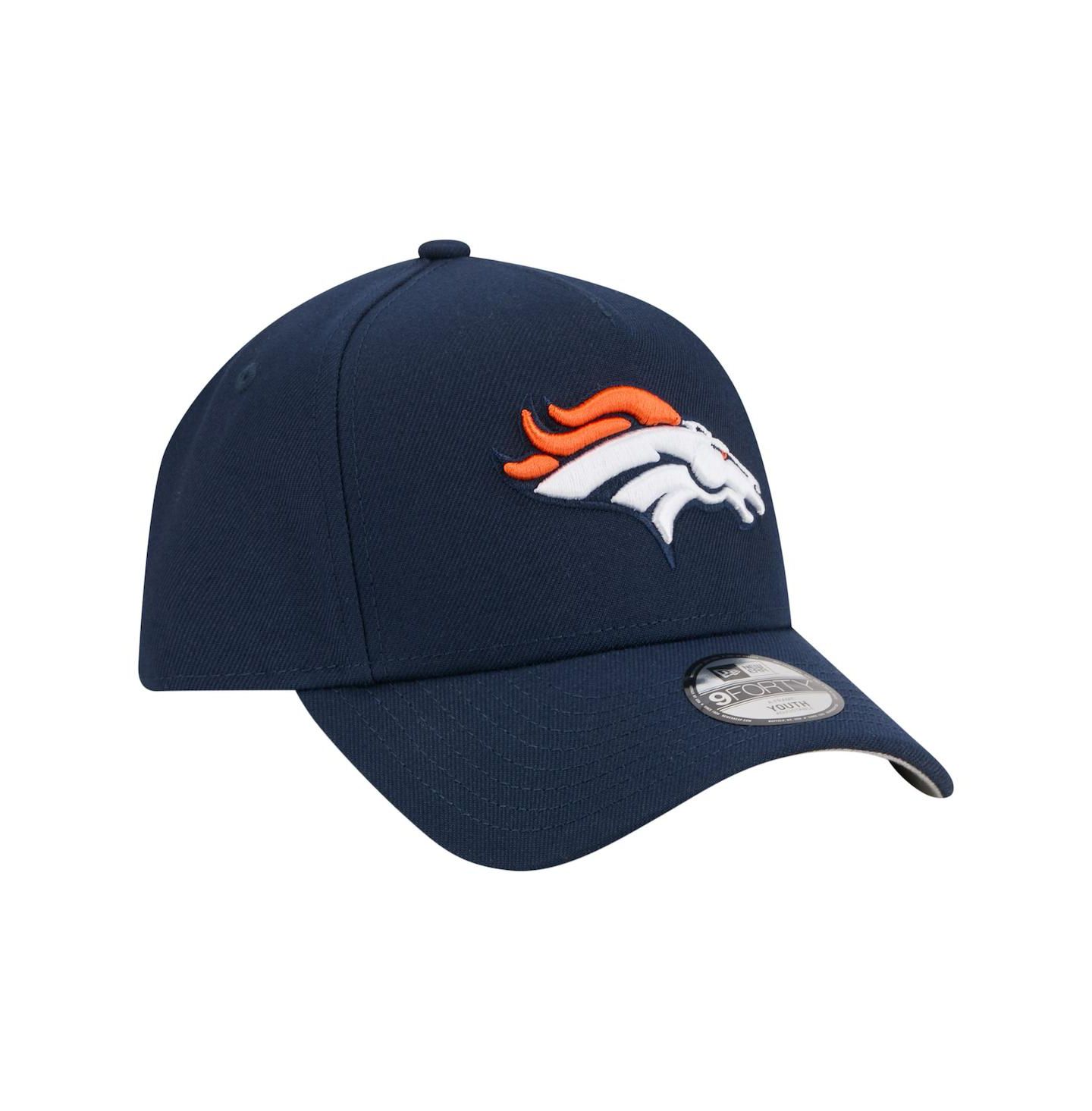 Детская кепка New Era Navy Denver Broncos 9FORTY A-Frame Adjustable Hat — фото 4