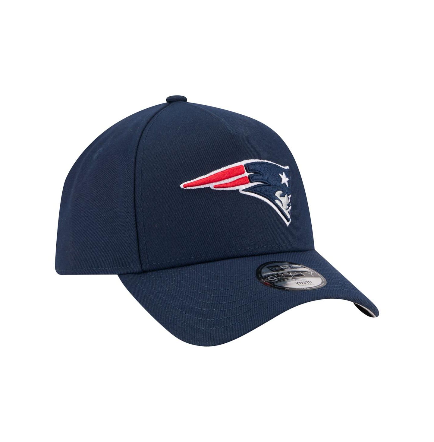 Детская кепка New Era Navy New England Patriots 9FORTY A-Frame Adjustable Hat — фото 4