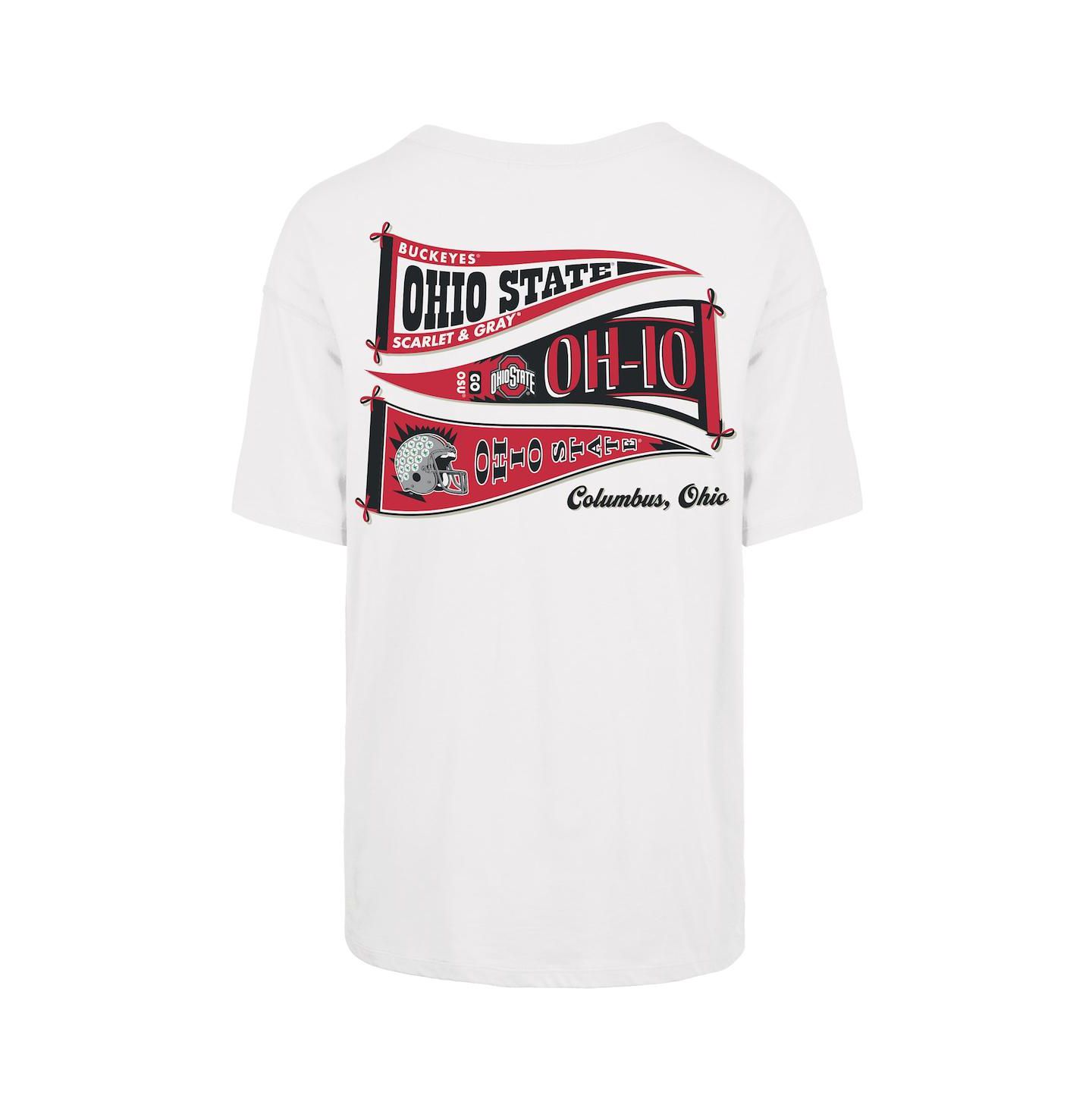 Женская футболка '47 Brand White Ohio State Buckeyes Pennant Sadie — фото 2