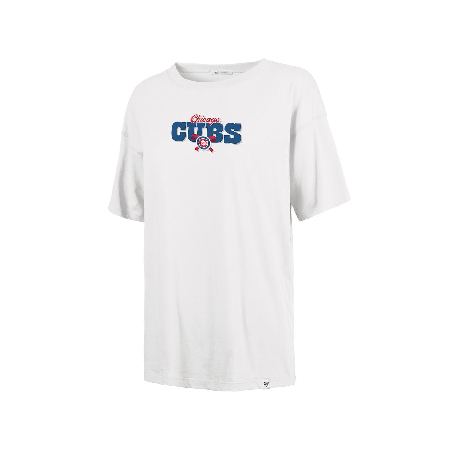 Women's Sand Chicago Cubs Bow Banner Sadie T-Shirt