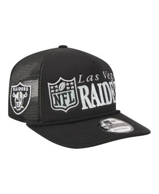 Men's Black Las Vegas Raiders Throwback Foam 19TWENTY Adjustable Hat