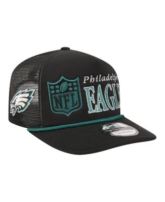 Men's Black Philadelphia Eagles Throwback Foam 19TWENTY Adjustable Hat