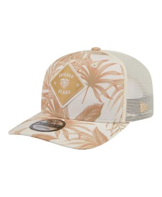 Men's Tan Chicago Bears Tonal Palm COOLERA 9SEVENTY Adjustable Trucker Hat