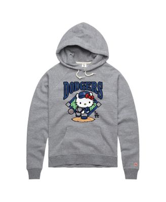 Women's Gray Hello Kitty x Los Angeles Dodgers Pitch Tri-Blend Hoodie