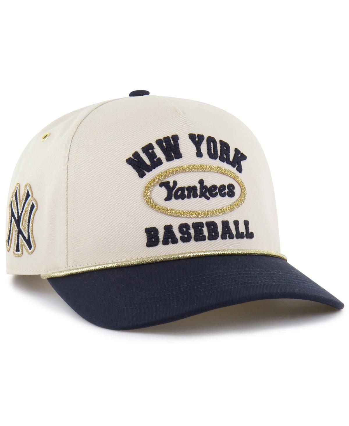 '47 Brand Men's x Natural/Navy New York Yankees Glitter Rope Hitch Adjustable Hat - Natural, Navy