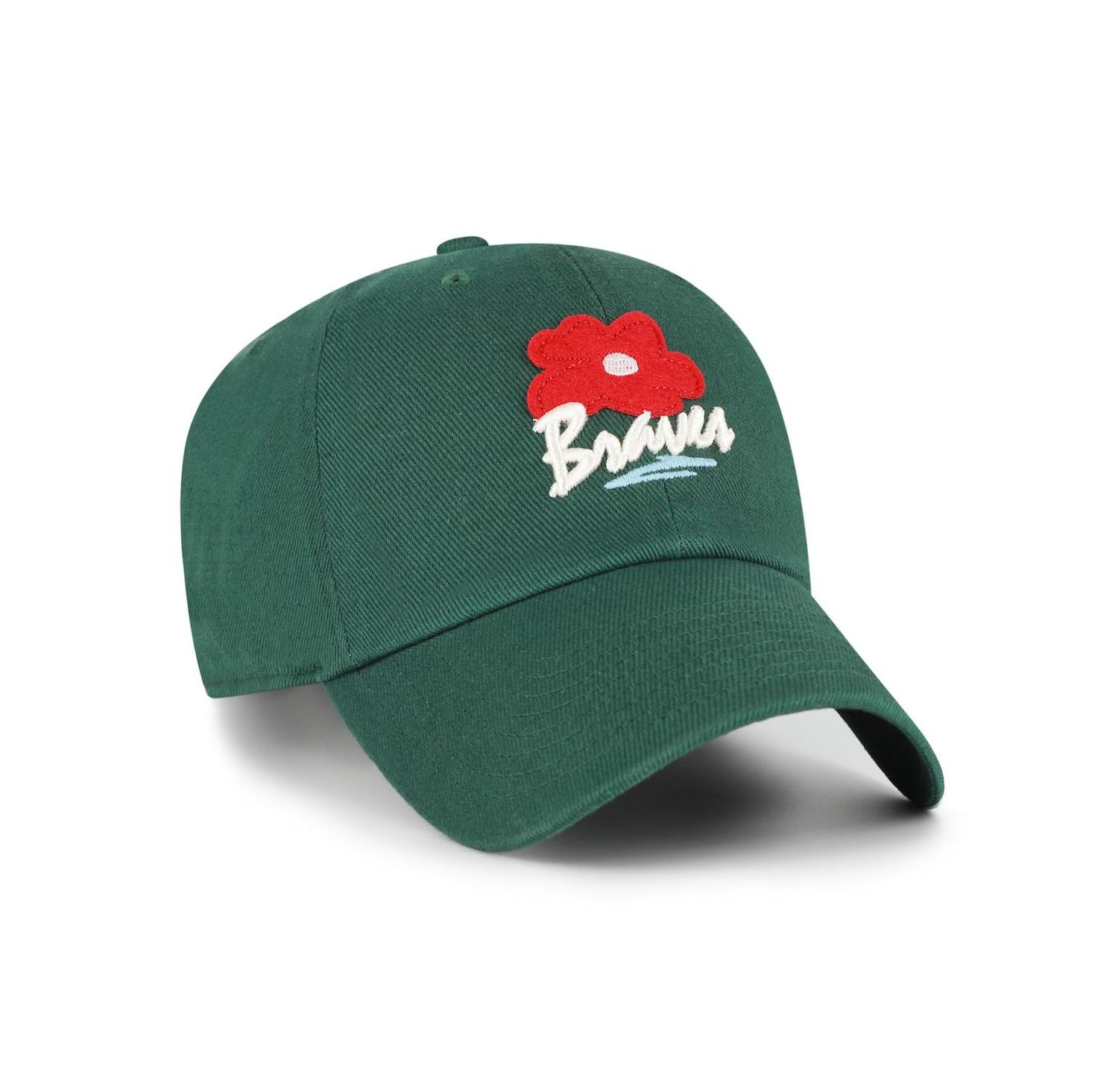 Men's and Women's Green Atlanta Braves Flora Gallery Clean Up Adjustable Hat