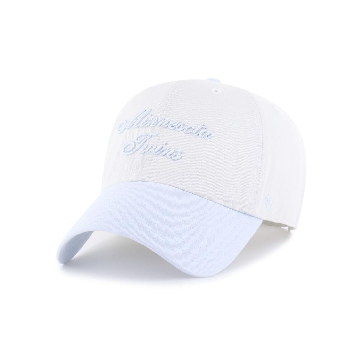 Women's White/Light Blue Minnesota Twins Gelato Two-Tone Clean Up Adjustable Hat