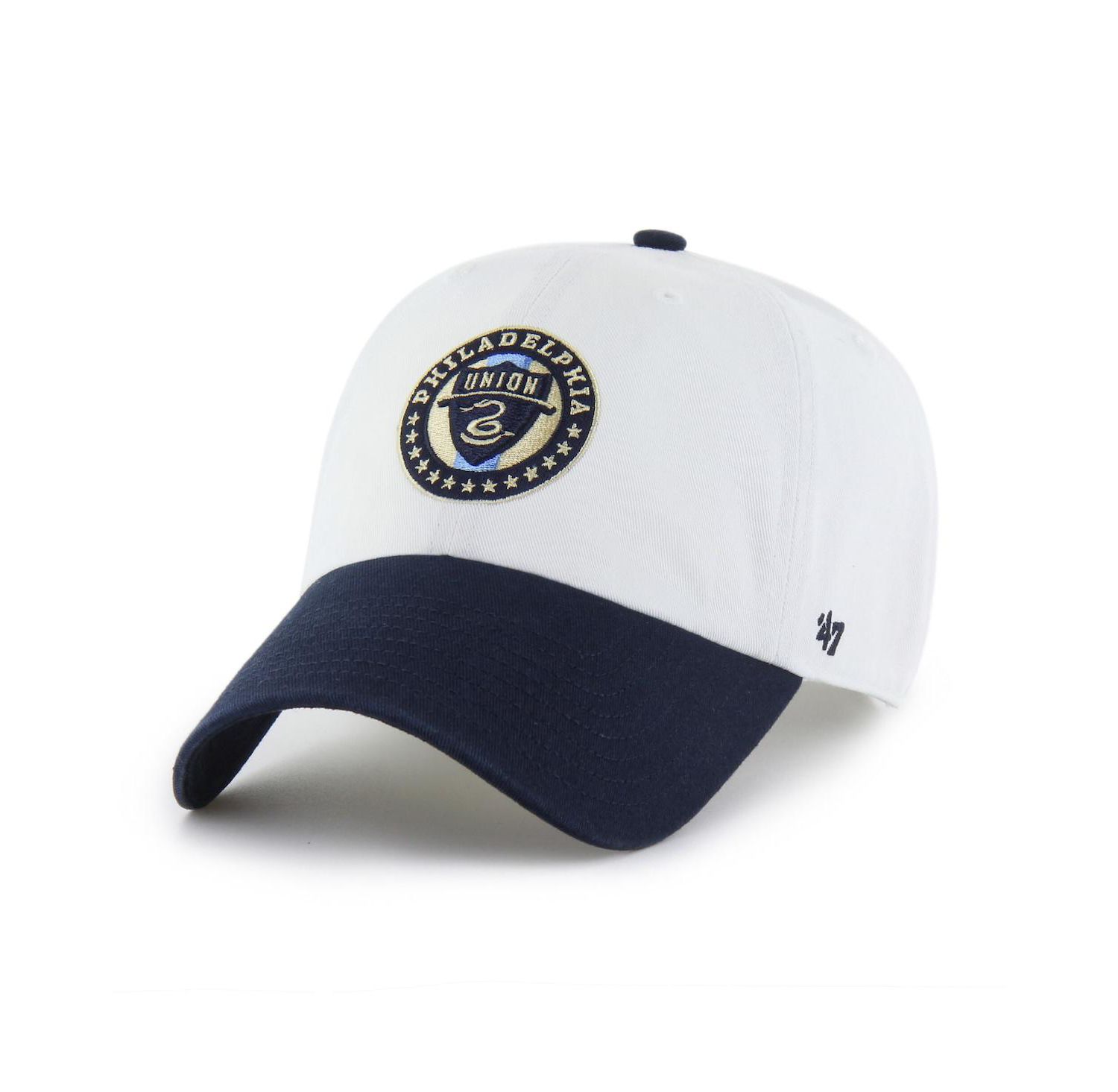 Men's White Philadelphia Union Two-Tone Clean Up Adjustable Hat