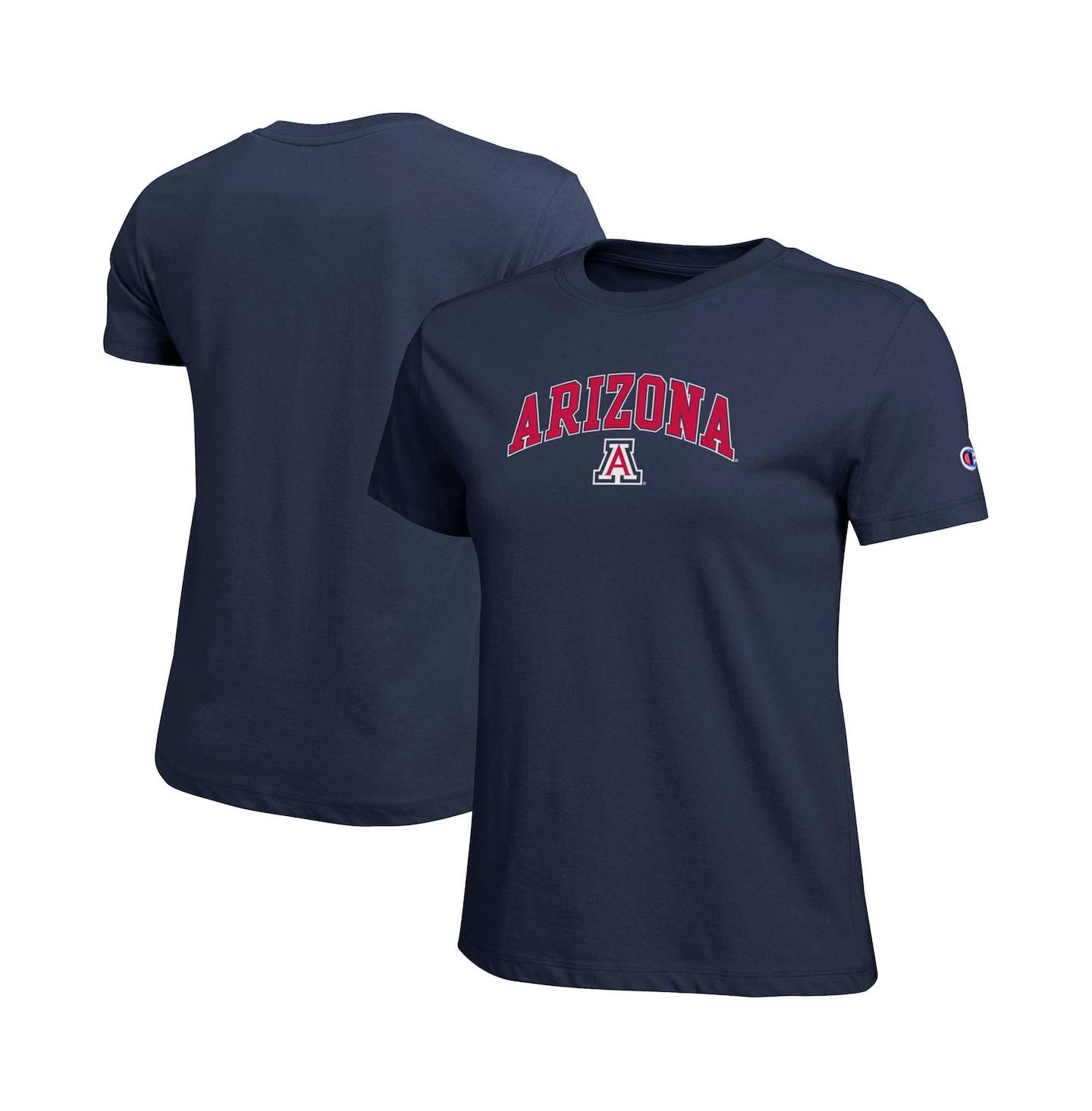 Женская футболка Champion Navy Arizona Wildcats Arched Over Logo — фото 1