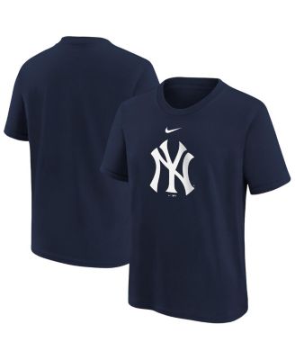 Big Boys and Girls Navy New York Yankees Large Logo T-Shirt