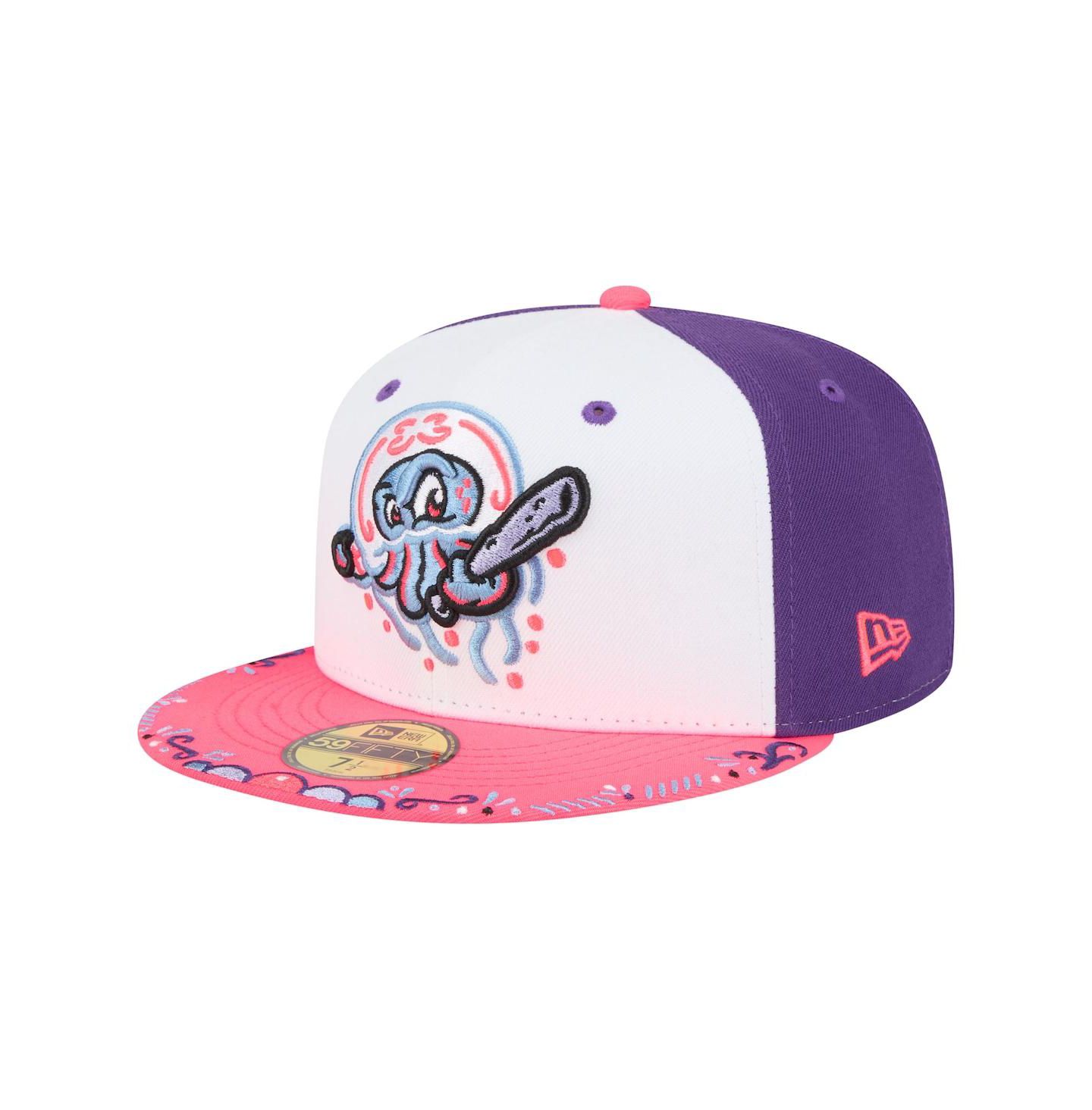Мужские головные уборы New Era White/Pink Jersey Shore BlueClaws 2026 Copa De La Diversion 59FIFTY Fitted Hat — фото 1