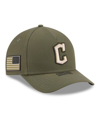 Big Boys and Girls Olive Cleveland Guardians 2026 Armed Forces Day 9FORTY M-Crown Adjustable Hat