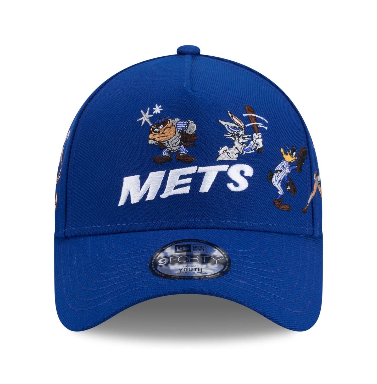 Детская кепка New Era Royal New York Mets Looney Tunes A-Frame 9FORTY Adjustable Hat — фото 4