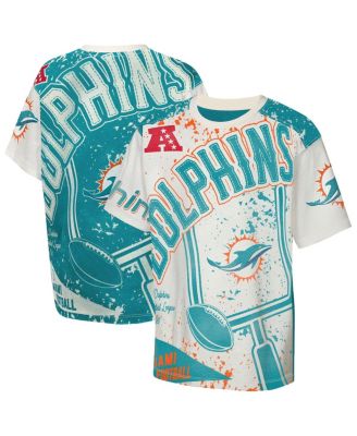 Big Boys and Girls Cream Miami Dolphins Top Player T-Shirt
