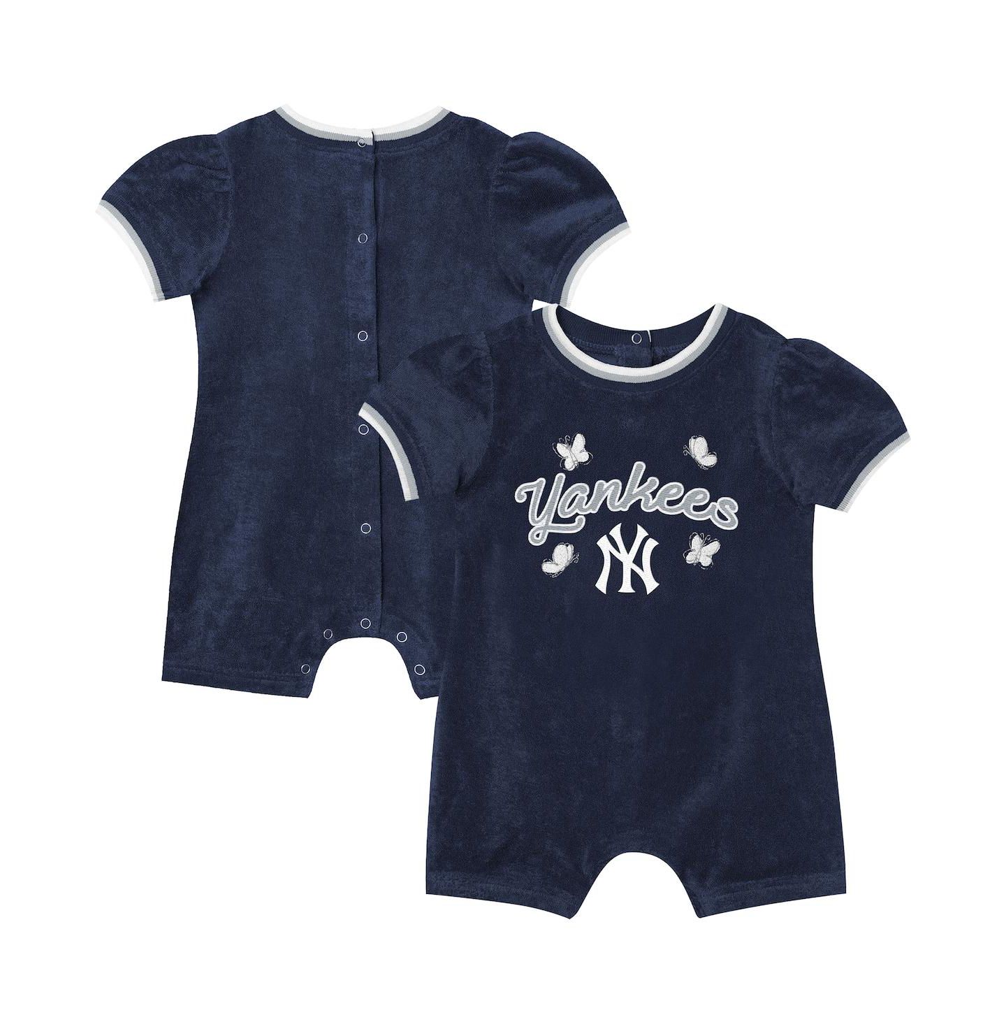 Шорты Outerstuff Navy New York Yankees Wind-Up Coverall для девочек-малышей — фото 1