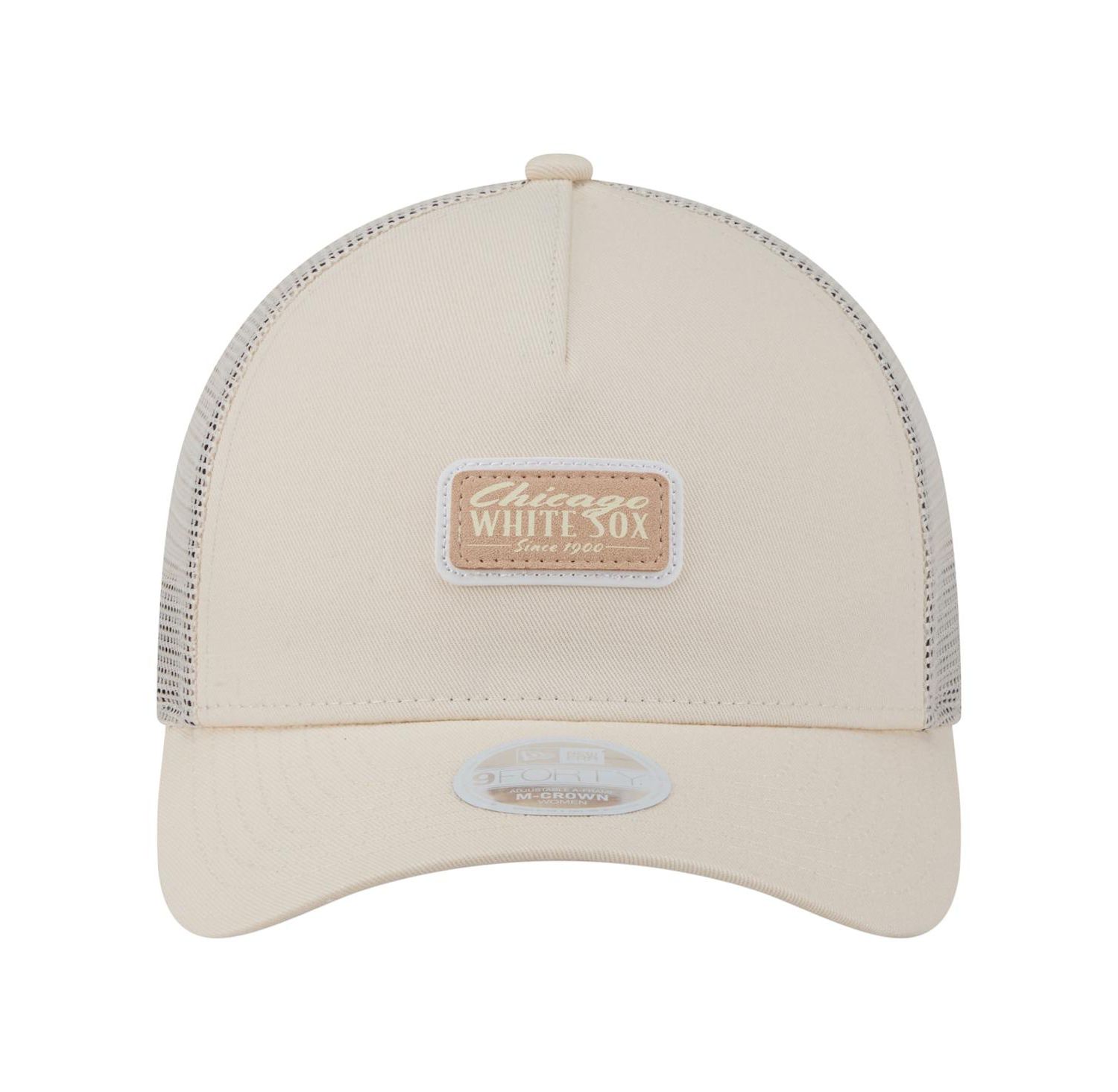 Women's Light Beige Chicago White Sox Tonal Patch 9FORTY M-Crown A-Frame Trucker Adjustable Hat
