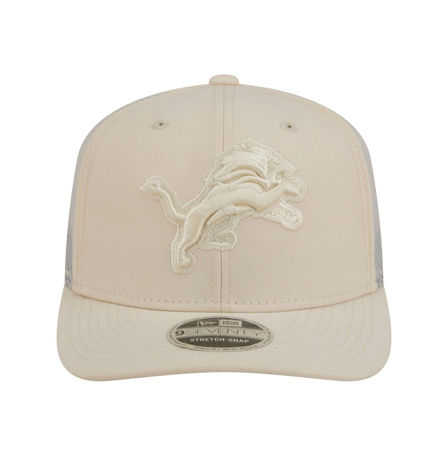 Мужские головные уборы New Era Cream Detroit Lions Color Pack 9SEVENTY Adjustable Hat — фото 4