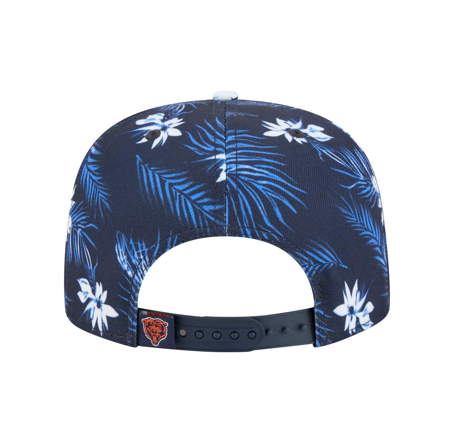 Men's Navy Chicago Bears Palm Print A-Frame 9FIFTY Snapback Hat