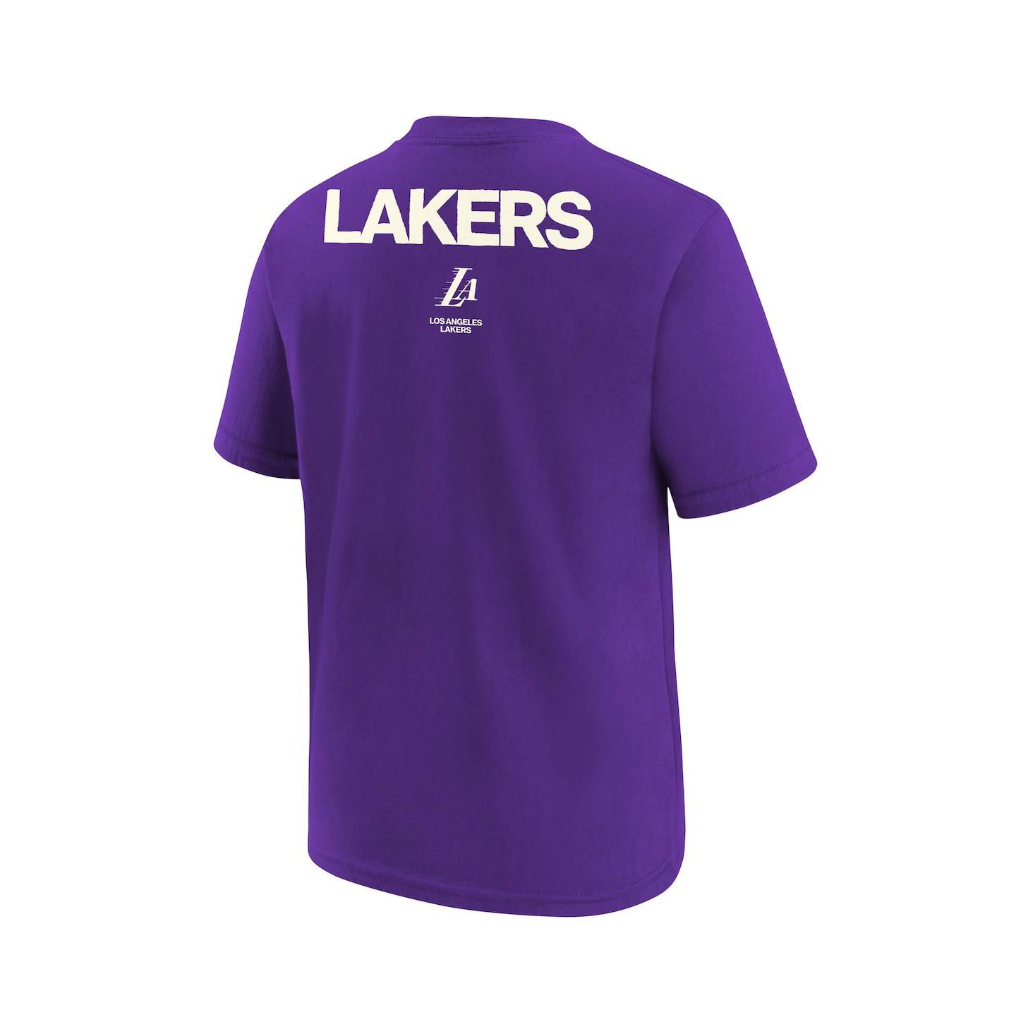 Детская футболка Jordan Purple Los Angeles Lakers Courtside Statement 85 T-Shirt — фото 2
