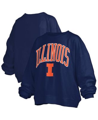 Women's Navy Illinois Fighting Illini Janise Fleece Sweatshirt