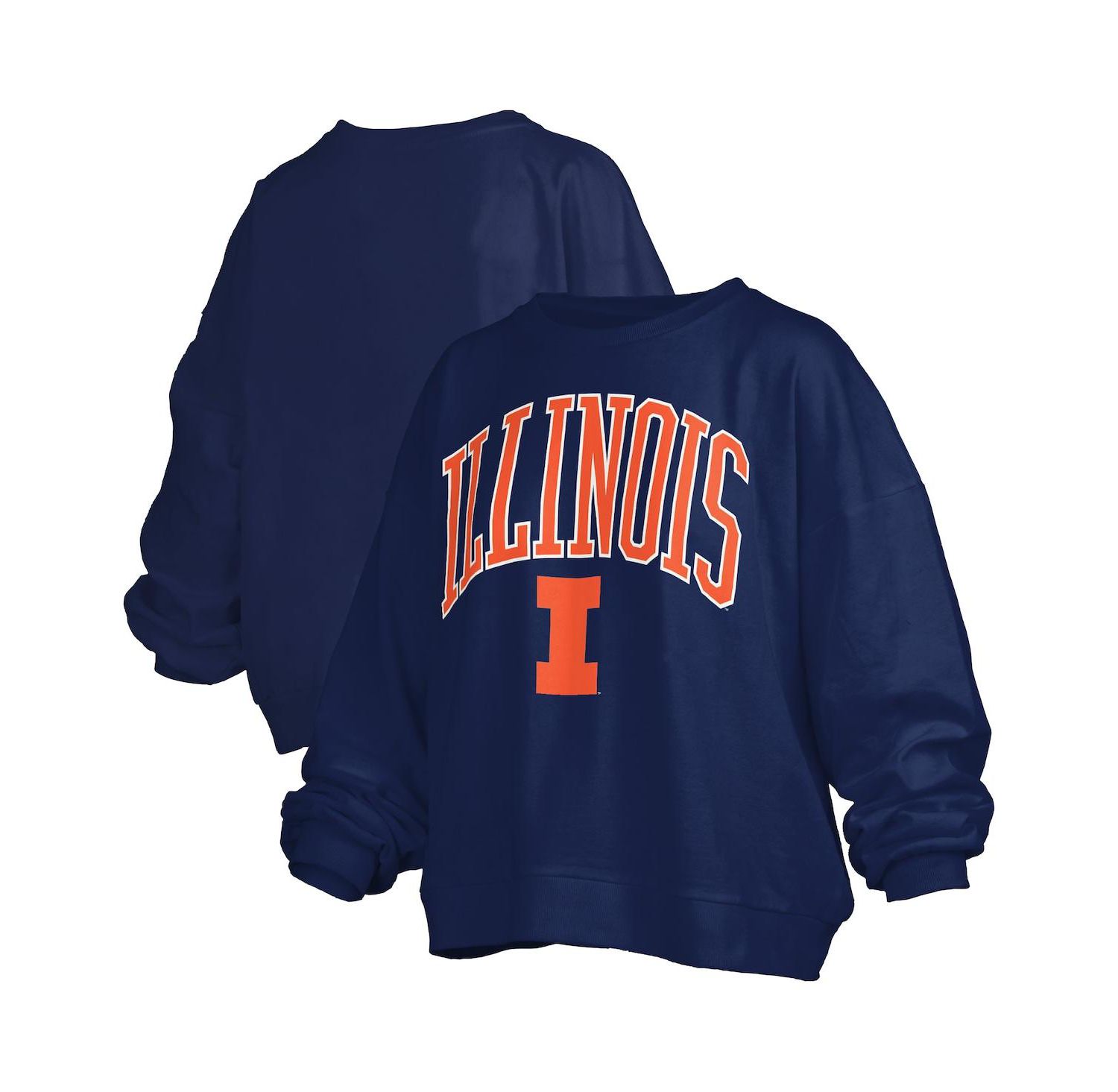 Women's Navy Illinois Fighting Illini Janise Fleece Sweatshirt