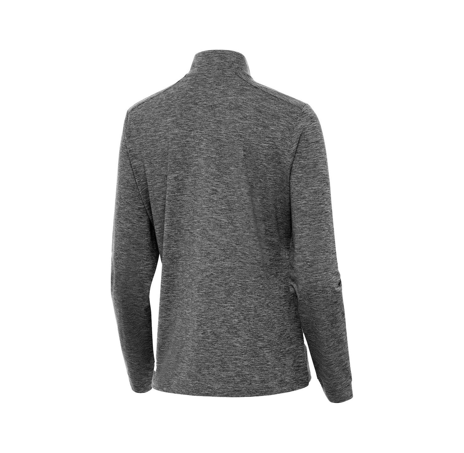 Women's Heather Black Michigan Wolverines Mentor Quarter-Zip Top