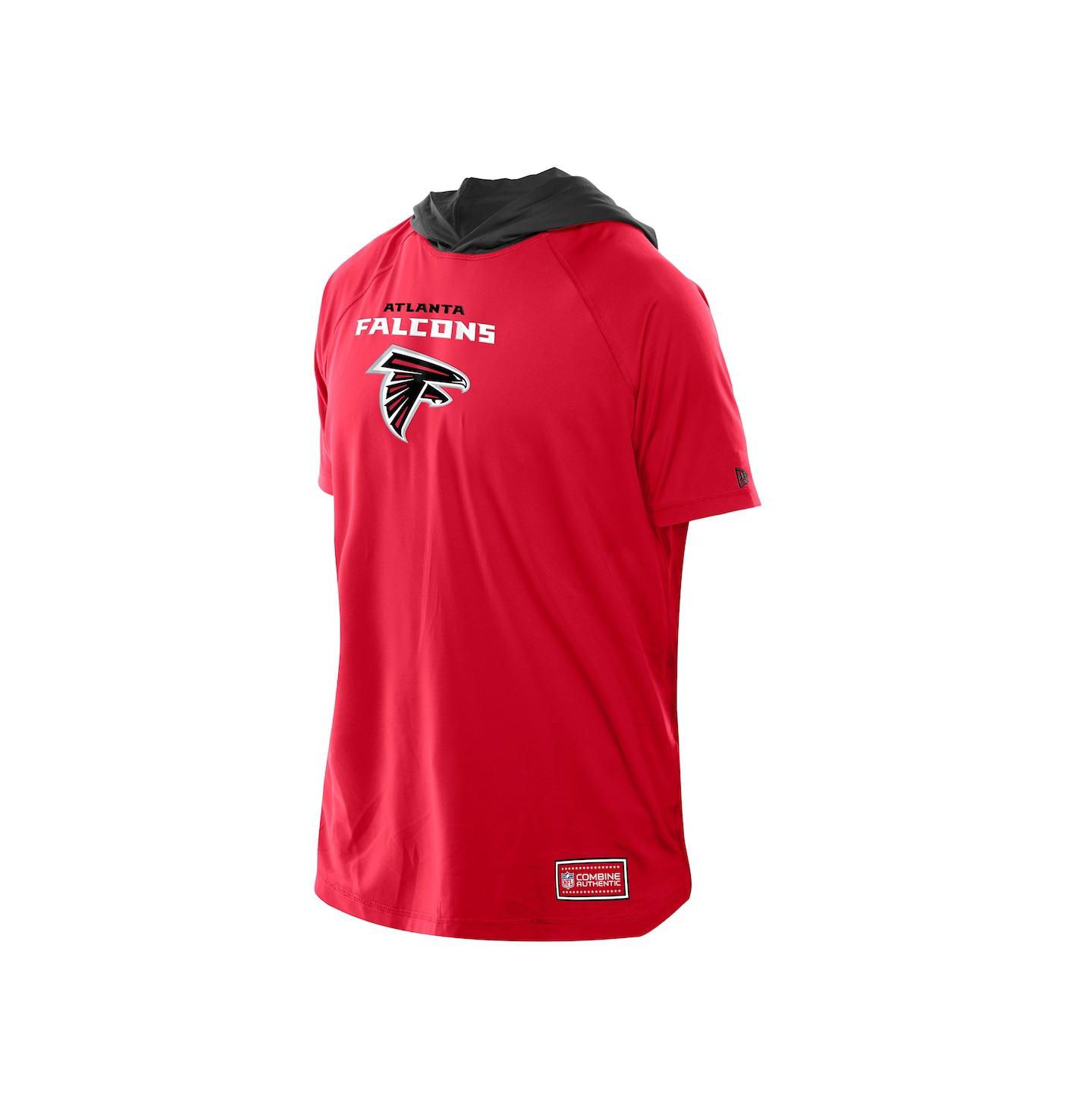 Мужская футболка New Era Red Atlanta Falcons Combine Authentic Hooded Raglan Short-Sleeve — фото 5