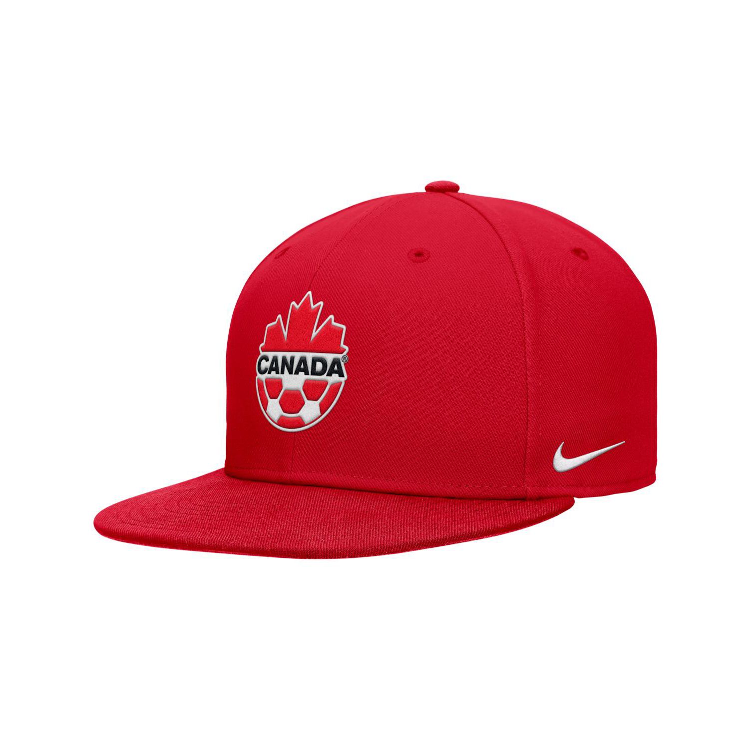 Big Boys and Girls Red Canada Soccer Pro Dri-FIT Snapback Hat