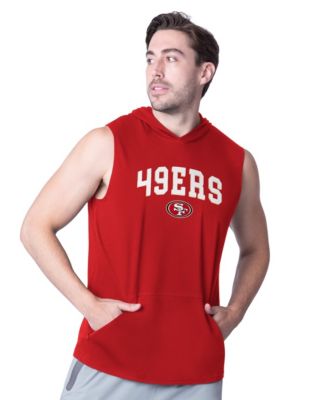 Men's Scarlet San Francisco 49ers Action Sleeveless Pullover Hoodie