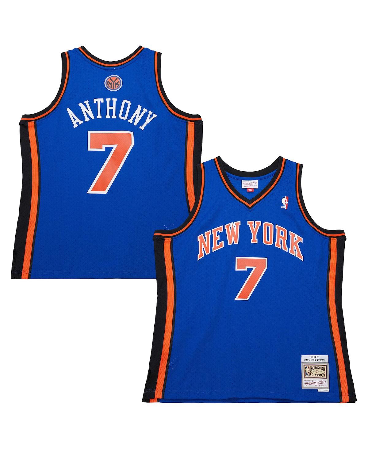 Mitchell & Ness Men's Carmelo Anthony Blue New York Knicks Big Tall 2010/11 Swingman Jersey