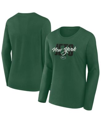 Women's Green New York Jets Long Sleeve Scoop Neck T-Shirt