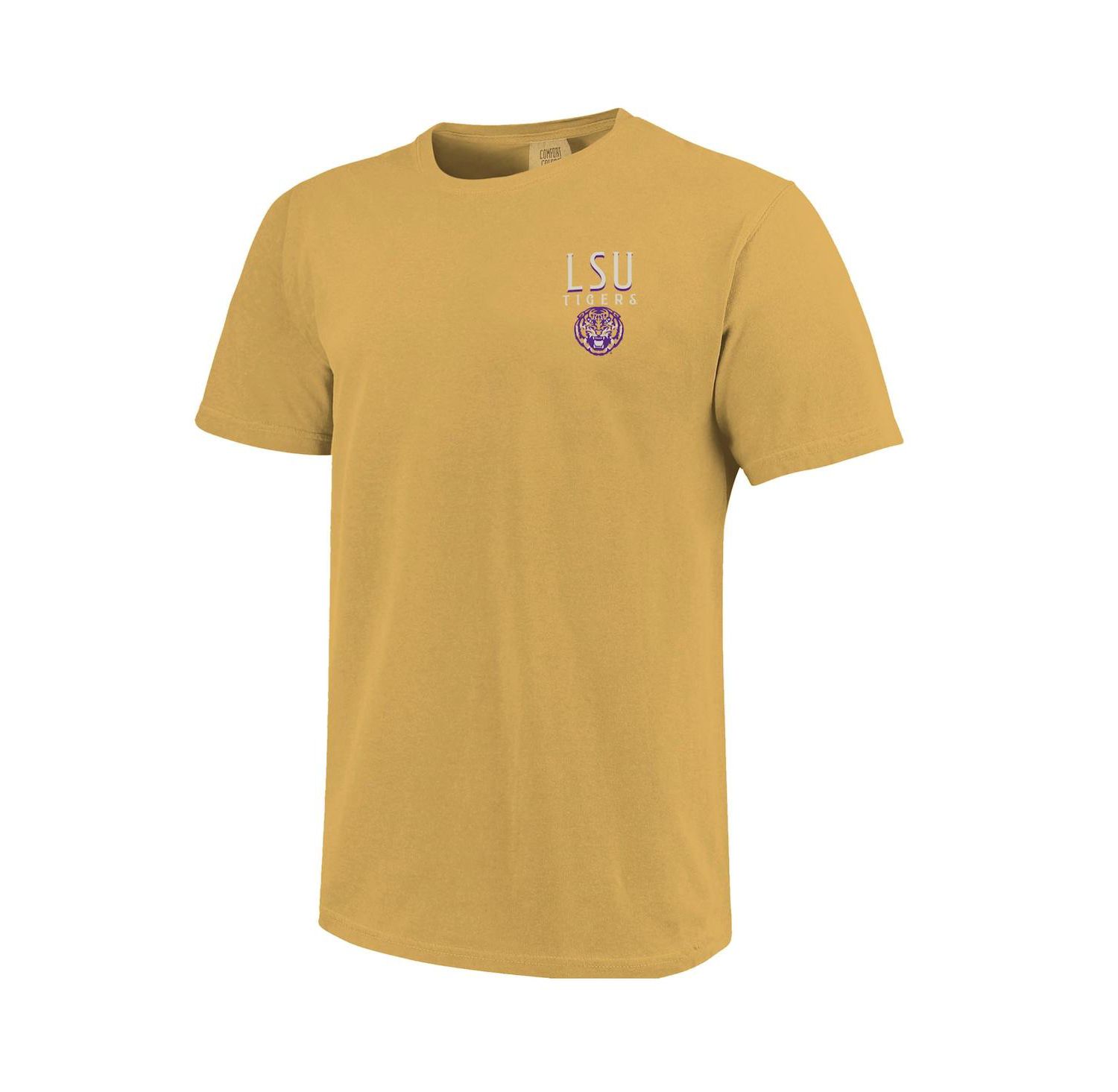 Men's and Women's Gold LSU Tigers Comfort Colors Campus Alumni T-Shirt