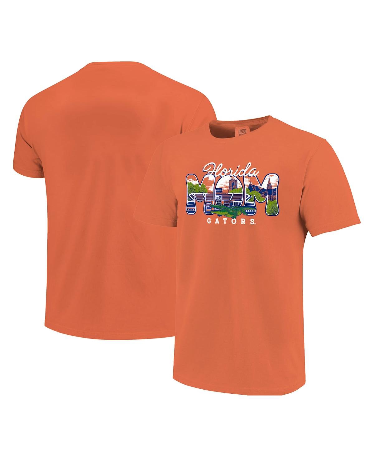 Image One Women's Orange Florida Gators Comfort Colors Campus Drawing Mom T-shirt