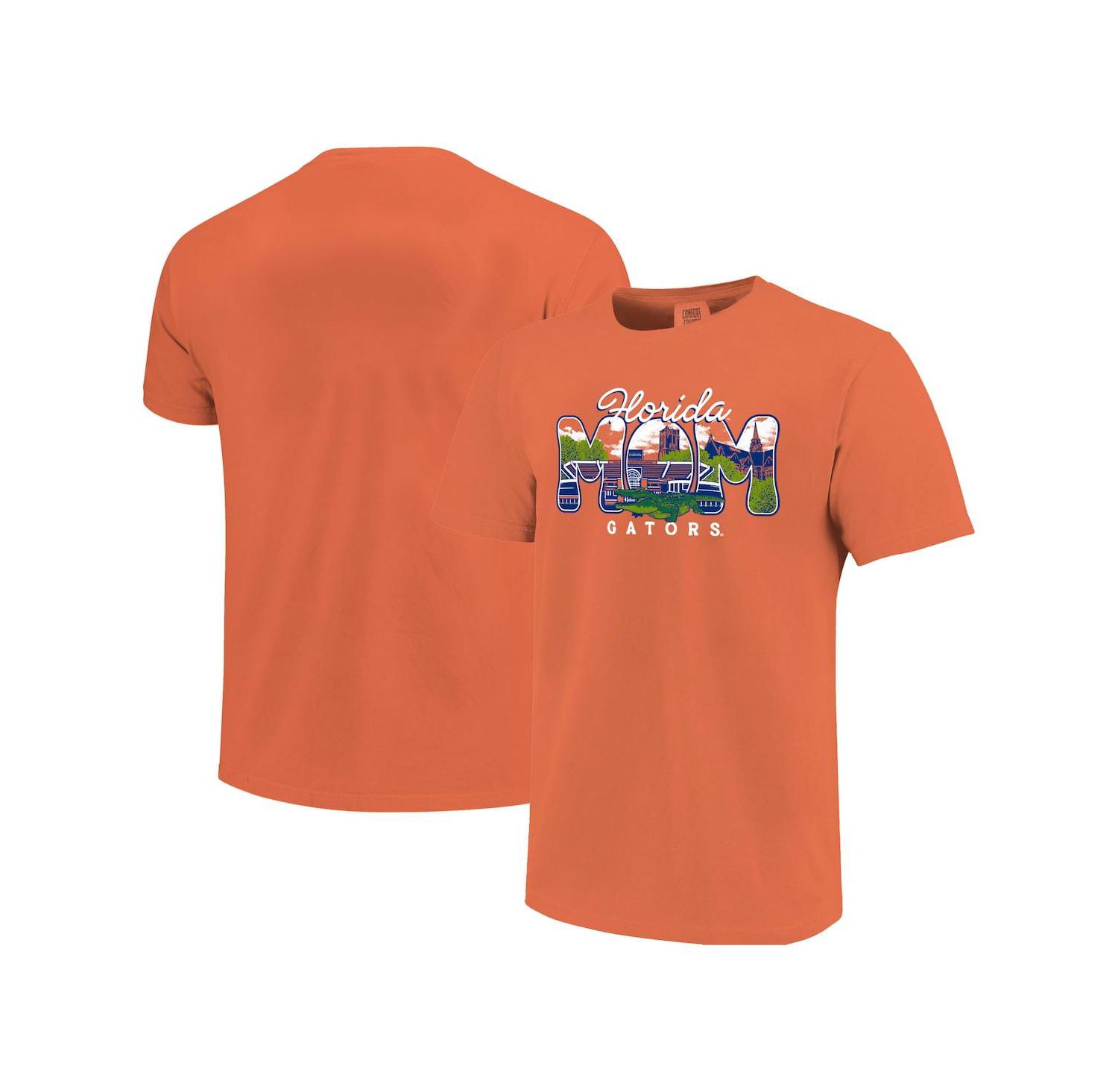 Women's Orange Florida Gators Comfort Colors Campus Drawing Mom T-Shirt