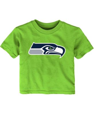 Baby Boys and Girls Neon Green Seattle Seahawks Primary Logo T-Shirt