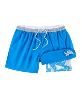 Men's Blue Detroit Lions The Secret Lined Swim Trunks
