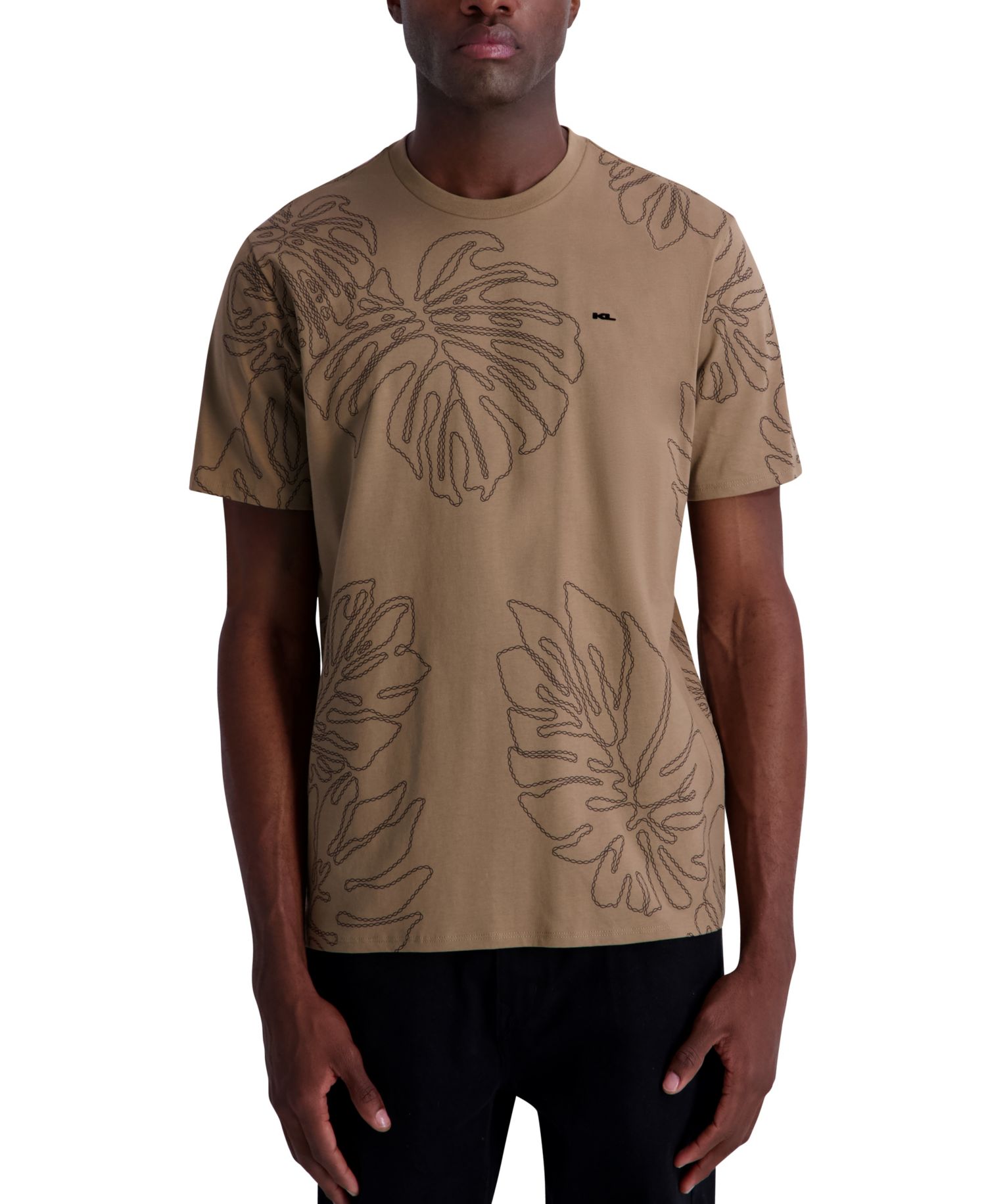 Men's Large Palm Leaf Graphic T-Shirt