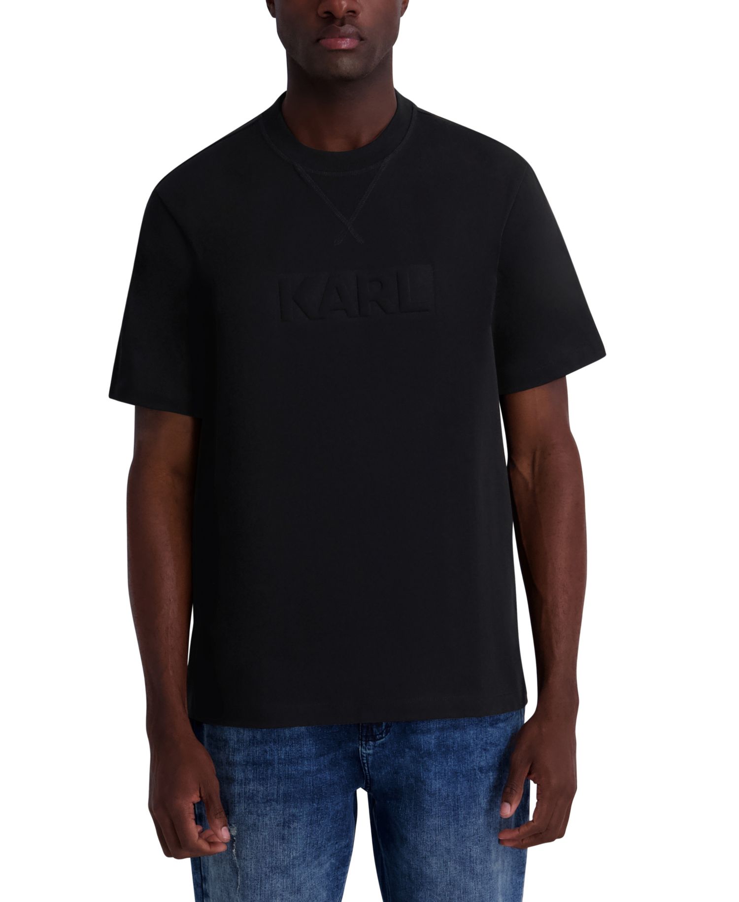 Men's Embossed Karl Logo Cotton T-Shirt